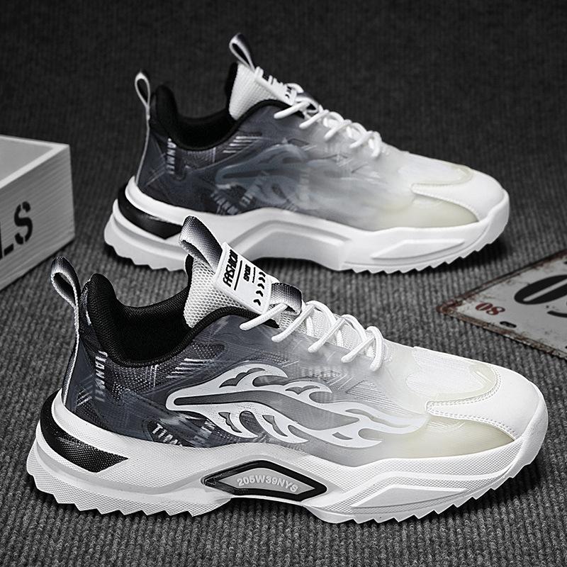 2025 New Men's Shoes Summer Breathable Thin Youth Mesh Sports Shoes Casual Running Ice Silk Cloth Dad Shoes