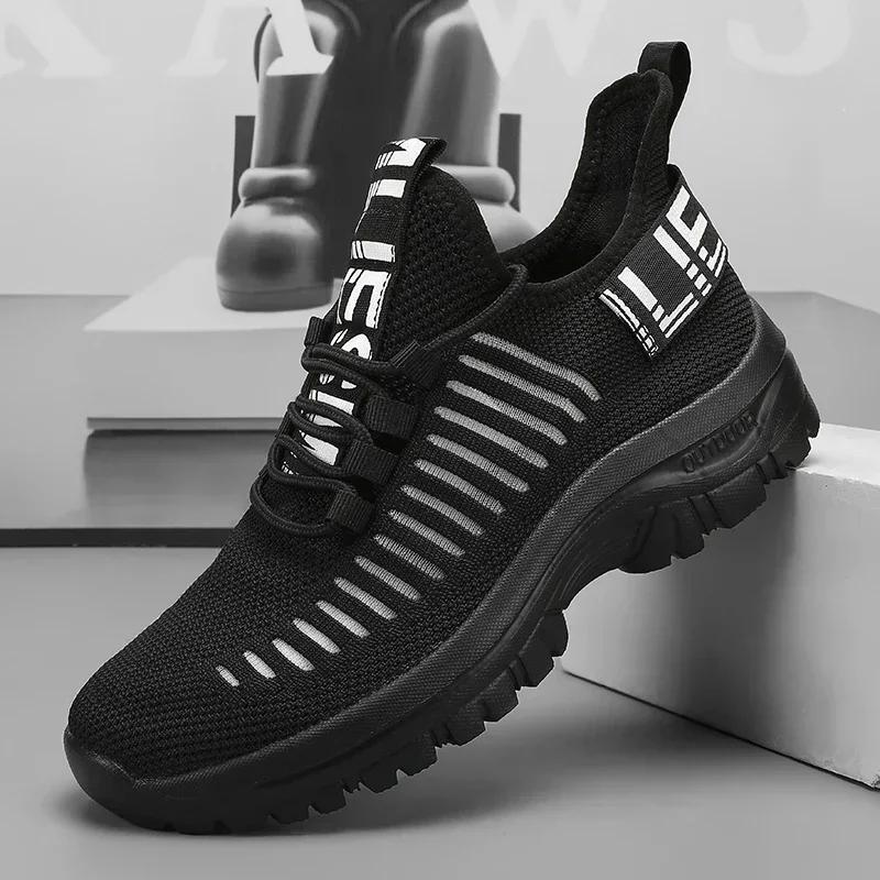 Promotional Summer Men's Shoes Lightweight Durable Mesh Upper Design Breathable Non Slip Sole Outdoor Track Field Running Shoes