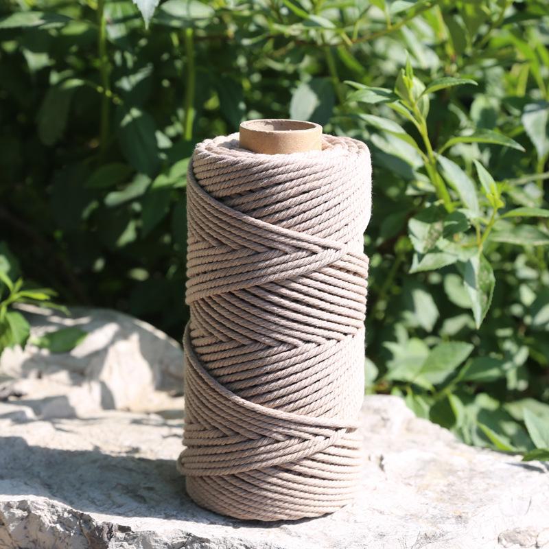 2 mm farbiges Baumwollfadenseil für selbstgemachte dekorative geflochtene Wandteppiche