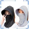 Summer Cycling Ice Silk Sunscreen Cap Anti-UV Sun-proof Hat Soft Breathable Dustproof Lady Covering Large Eaves Cap Sun Hats