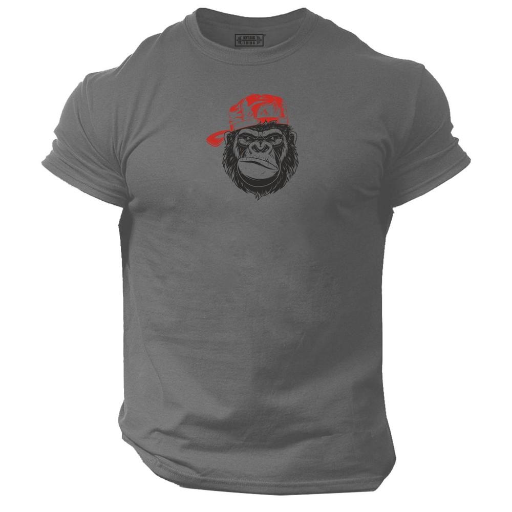 Cool Gorilla T Shirt Gym Clothing Bodybuilding Training Workout Exercise Mma Top
