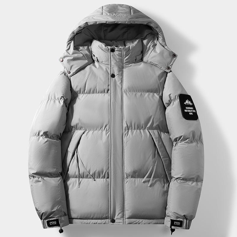 Herren Winter Übergröße Kapuzen Baumwolljacke, L-5XL, Trendiger Mode Mantel für Mittleren Alters, Lockere Passform Oberbekleidung
