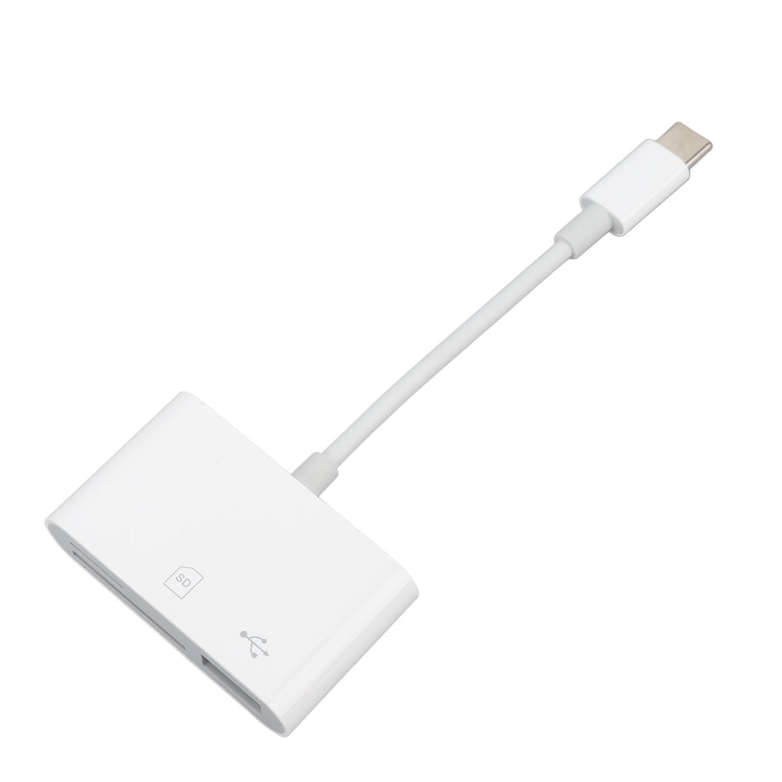

3 в 1 USB C Кардридер Многопортовый 500MS Стабильная передача Plug and Play для Телефона ПК