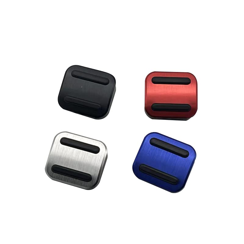 TADOKAPATU T-JTY1 Parking Foot Brake Pedal Cover, Anti-Slip, Rubber, Aluminum Alloy Material, 1 Piece Fits Honda, Mazda, Suzuki, Silver