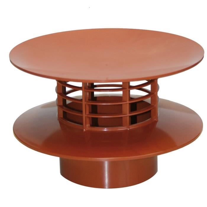 First plast extracteur statique, rouge, diamètre 100 mm - es100rt