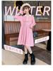 Girls' 2025 Princess Style Sweater Dress - Knitted Pullover for Spring & Winter, Korean Fashionable Wool Dress.