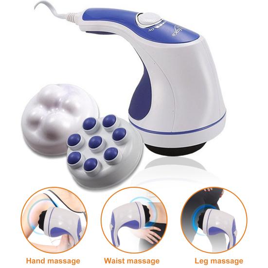 

Массажер для тела Легко с 4 массажными головками Гибкий Катящийся Перезаряжаемый Регулируемый Ремувер Тело