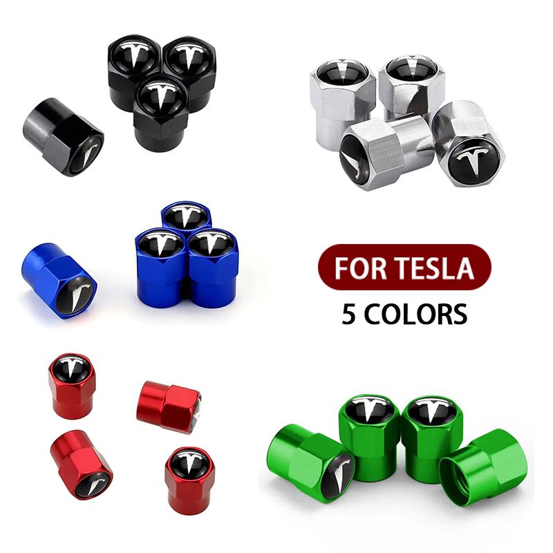 Alloy Car Tire Valve Stems Caps for Tesla Model 3 Y S X Roadster P75D P85D P90D P100D Exterior Accessories