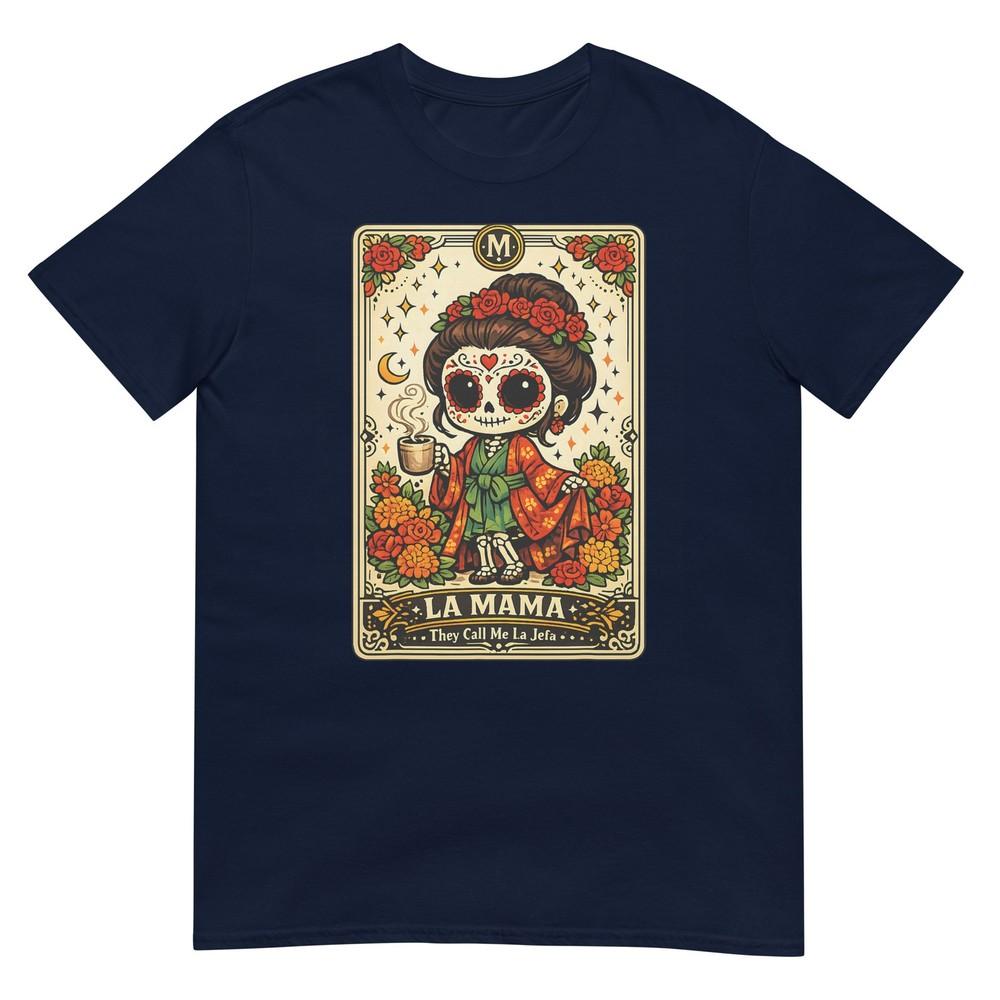 La Mama They Call Me La Jefa Sugar Skull Skeleton TShirt S