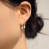Japanische & Koreanische S925 Sterling Silber Geometrische Zirkon Ohrstecker für Damen - Elegantes, Vielseitiges, Leichter Luxus Modeaccessoire