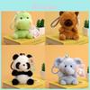 Cartoon Panda Plush Keychain With Soft Pp Cotton Filling For Kids Backpack Decor