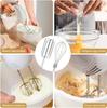 4Pieces Hand Mixer Accessories Stainless Steel Whisks Cooking Mixer Attachments for Effortless Mixing of Eggs Flour