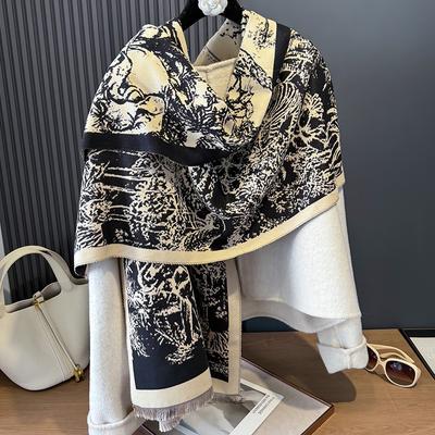 Large Long Scarf Scarf Women'S Winter High-End Temperament Neck Protection And Shawl Women