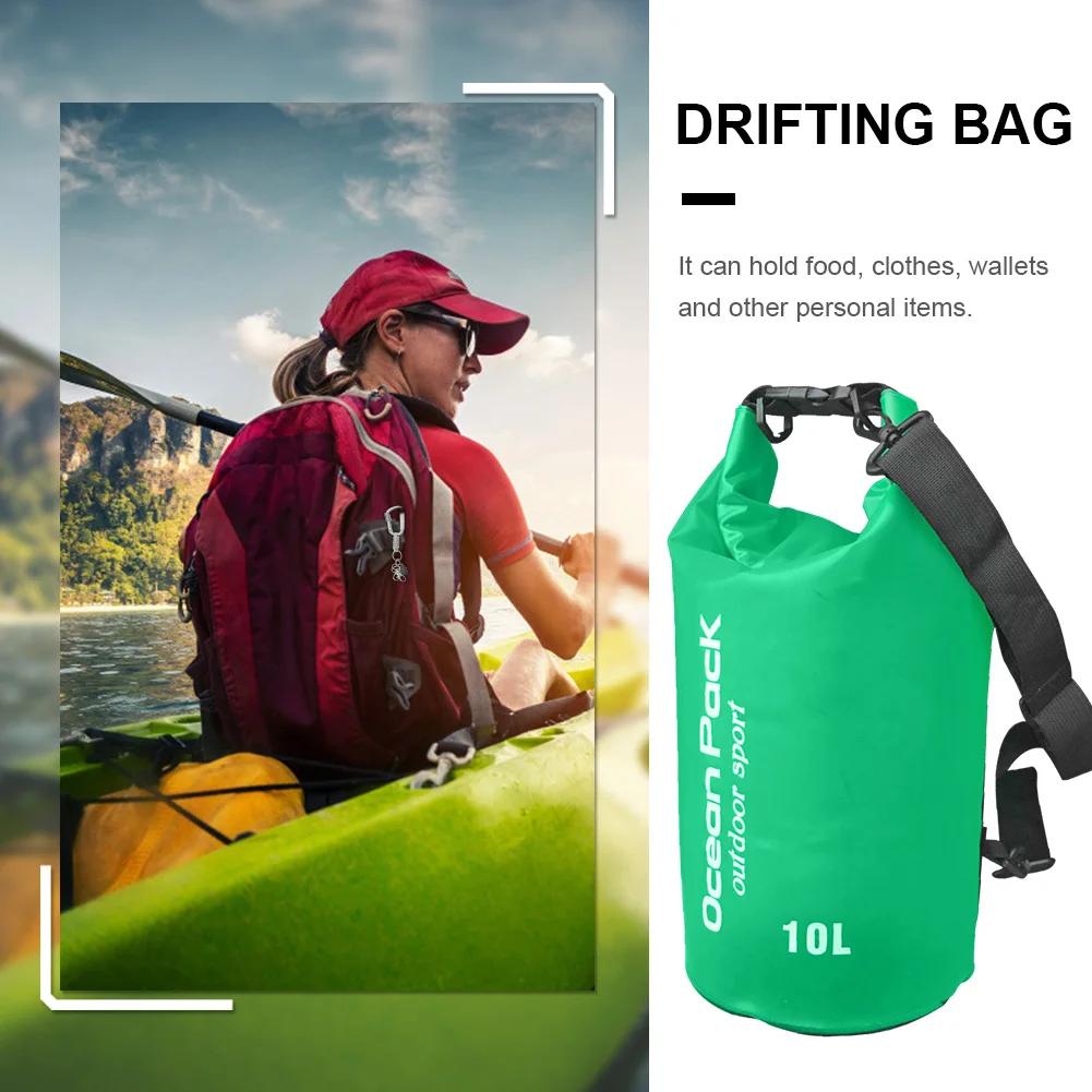 2L/5L/10L Wasserdichte Schwimmtasche Packsack Outdoor Rafting Kajakfahren Flusstrekking Rafting Angeln Schwimmen Bootfahren Wasserbeutel