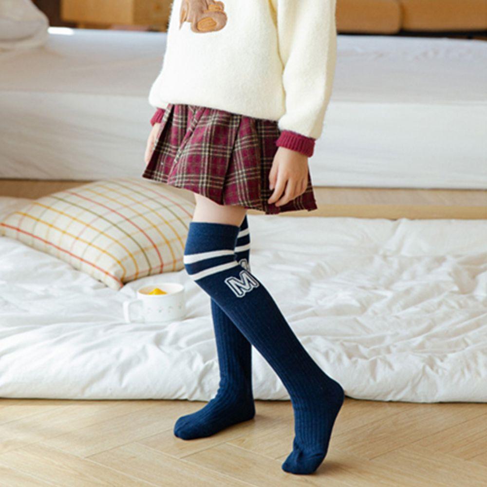 

Cute Striped Cotton Student Sport Knee High Socks Kids Girls Socks Hosiery Korean Style Stockings