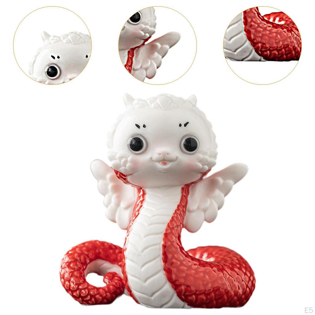 Snake Statue Tea Pet Collection Trays Accessories Animal Sculpture Ceramic Ornament for Tearoom
