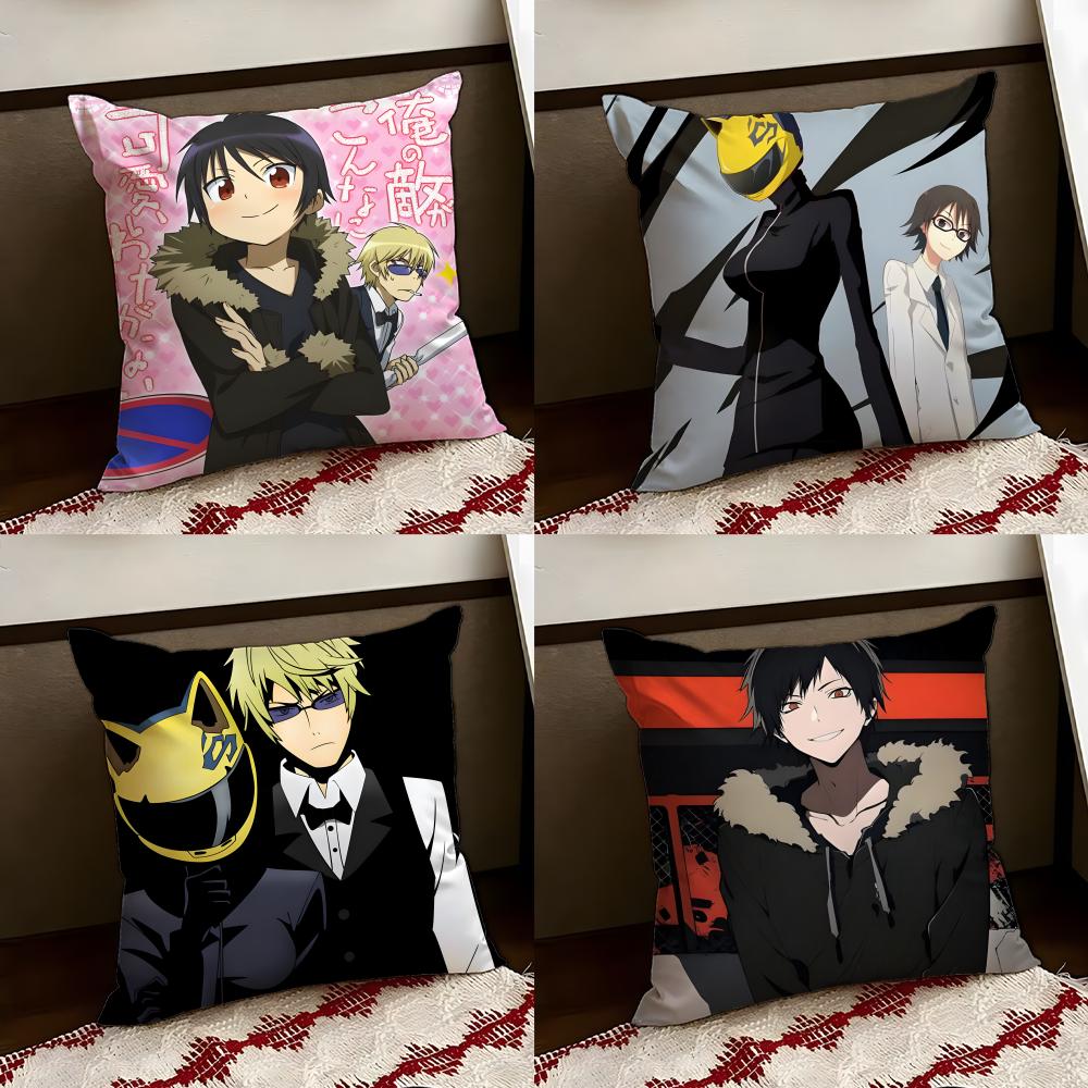 DDurarara Anime Cushion Cover Reversible Soft Durable Pillow Cover Home Car MultiScene Use for Daily Comfort