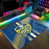 Leeds United Design Kristall Samt Teppich Gemütlich Nicht?Rutschfester Teppich mit Aufdruck für Schlafzimmer Wohnzimmer Eingang