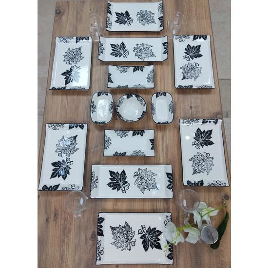 

Модель керамического листа 13 предметов Набор для завтрака на 6 персон