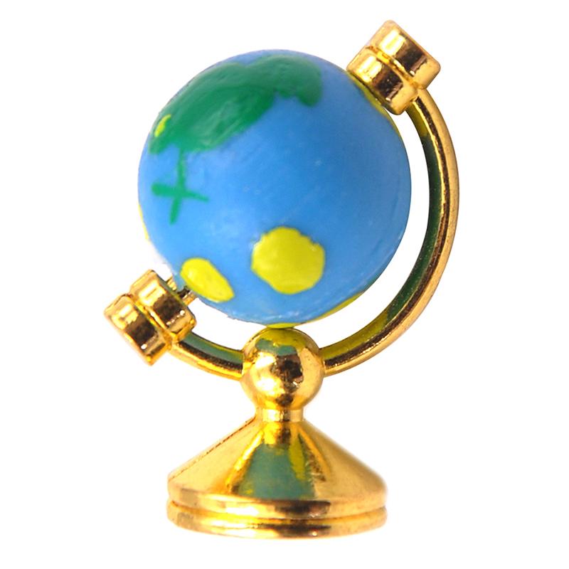 Perfect 1:12 Miniature Dollhouse Rolling Globe Dollhouse Study Livingroom Bedroom Reading Room Furniture Accessory