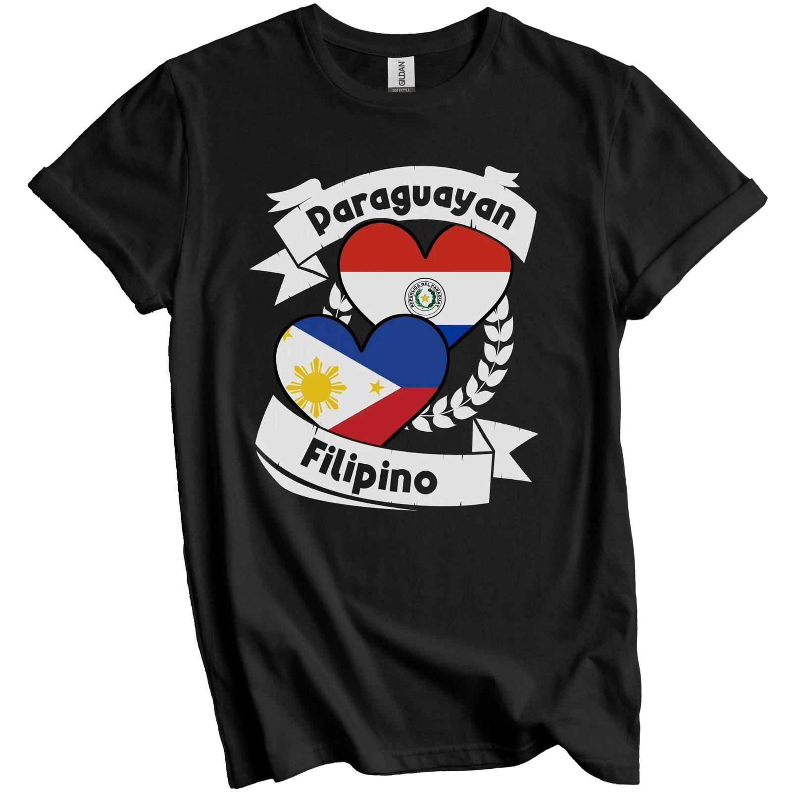 Paraguayan Filipino Heart Flags Paraguay Philippines T-Shirt XL