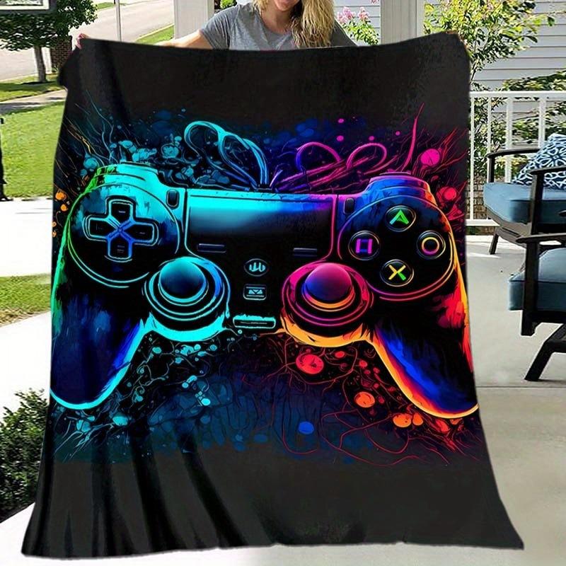 Game Controller Blanket Flannel Blanket Nap Sofa Office Bed Camping Multi-Function Blanket