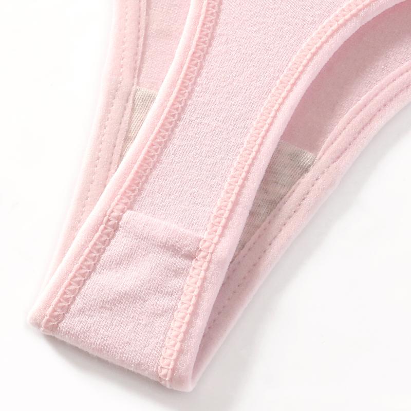 CINOON Tanga de Algodón Sexy para Mujer de Cintura Baja con Ribete de Encaje, Tipo G, Braguitas Suaves, Transpirables y de Ajuste Ceñido