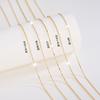 Womens Thin Versatile Non-Fading Chain 18k Gold Plated Cross Snake Bone Box