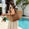 Bolso de hombro de paja para mujer