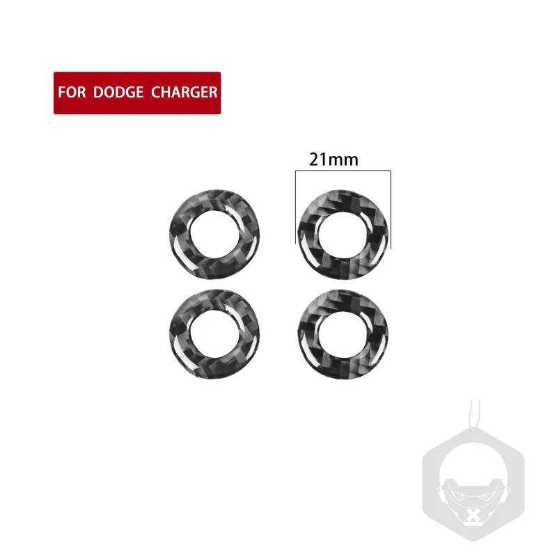 For Chrysler 300 300C 2011- Carbon Fiber Door Lock Decorative Ring Decorative Car Accessories Interior Cover Sticker Trim