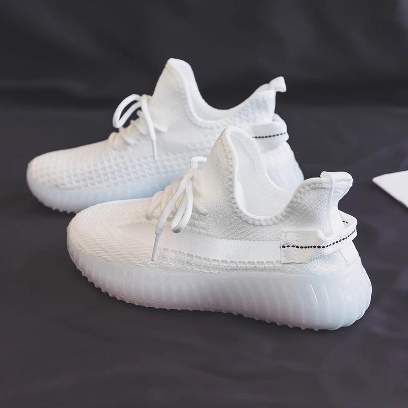 

Летающая тканая обувь мужская и женская обувь 2025 новая дышащая студенческая корейская версия модная спортивная обувь повседневная дышащая для бега фитнеса 44