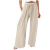 Spring and Summer Women's Pants Cotton Linen Wide Leg Beach Pants Casual Pants