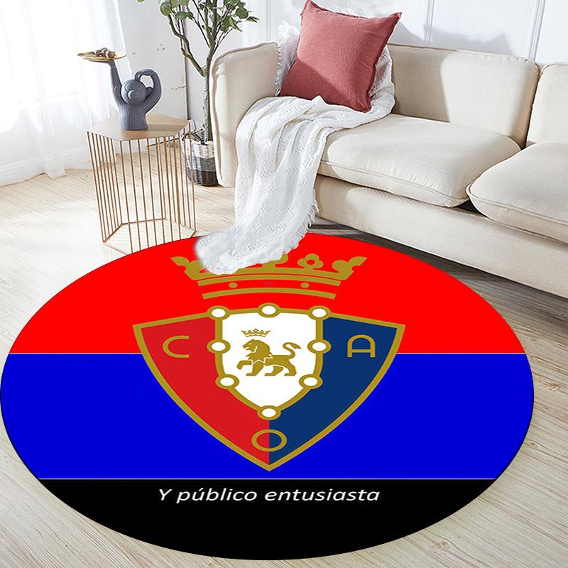 CA Osasuna2 Round Area Rug,Carpet Rug for Living Room Bedroom Sofa Playroom Decor,Non-slip Floor Mat