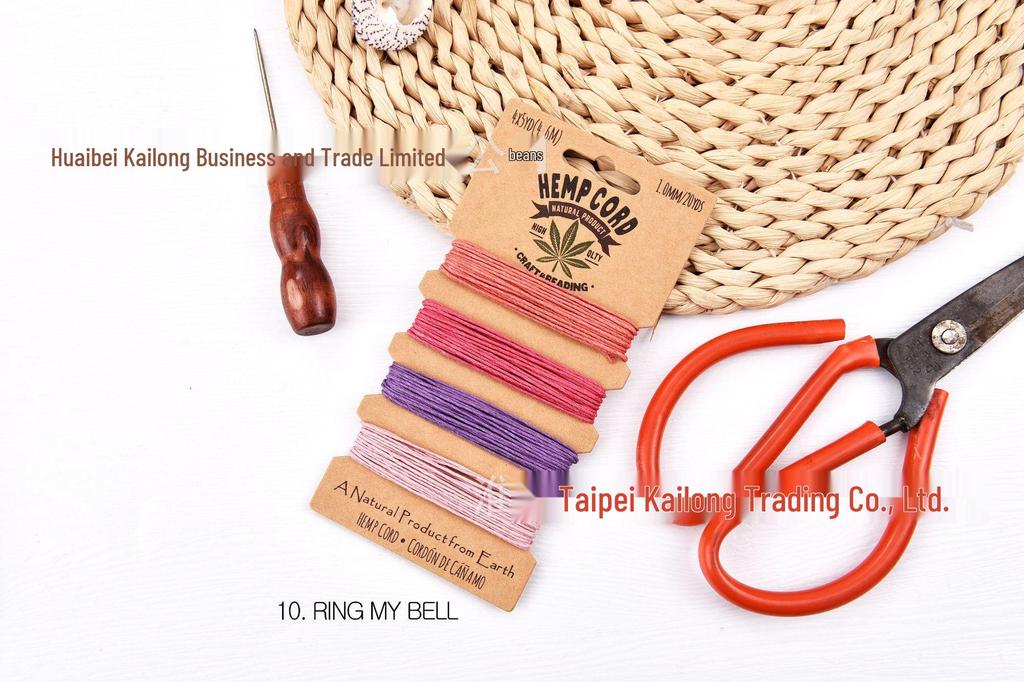 Colorful 1mm Waxed Hemp Cord for DIY, Hand-woven Crafts, 20yd Rope