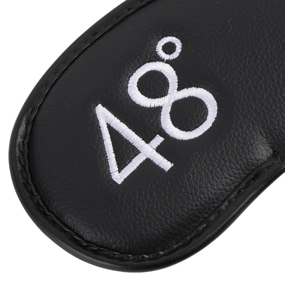 3/8pcs Embroidered Number Club Headcover PU Leather Iron Head Cover Golf Club Cover  Golf Travel Small Cover(3PCS)