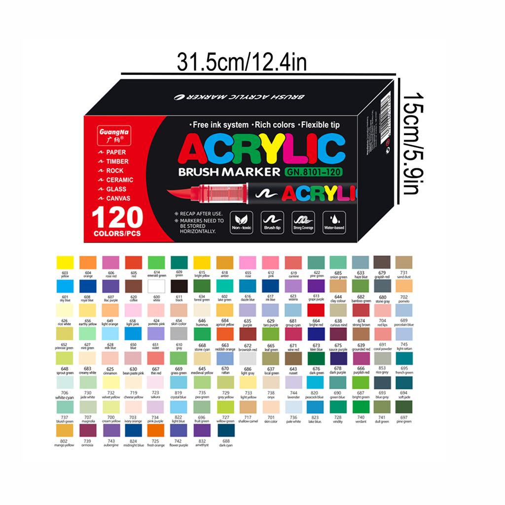 168/120/72/60/48/36/24/12 colors/box Artist Marker Set Direct Liquid Acrylic School Office Decoration Gift and Artwork Coloring
