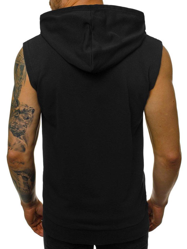 Herren Dünne Sommer Mode Ärmellose Kapuzenstrickjacke Jacke