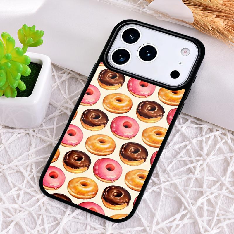 Candy Creamy Pink Donut Sprinkles Phone Case for iPhone 17 Air 16 15 11 12 14 13 Pro Max Shockproof Cover