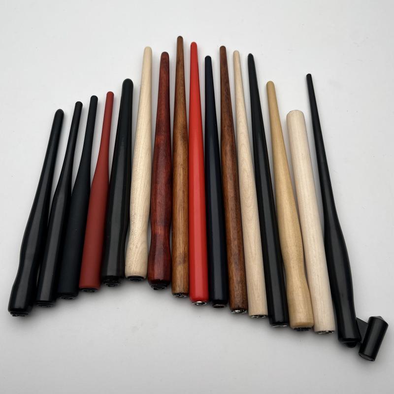 Wood & Plastic Irregular-Shaped Fountain Pen for Manga & English Writing