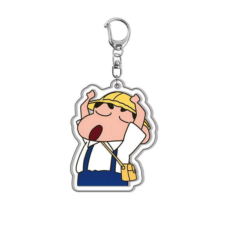 Crayon Shin-chan Acrylic Double Sided Keychain Shinnosuke Nohara Misae Nohara Cartoon Charm Anime Peripherals Cute Cartoon