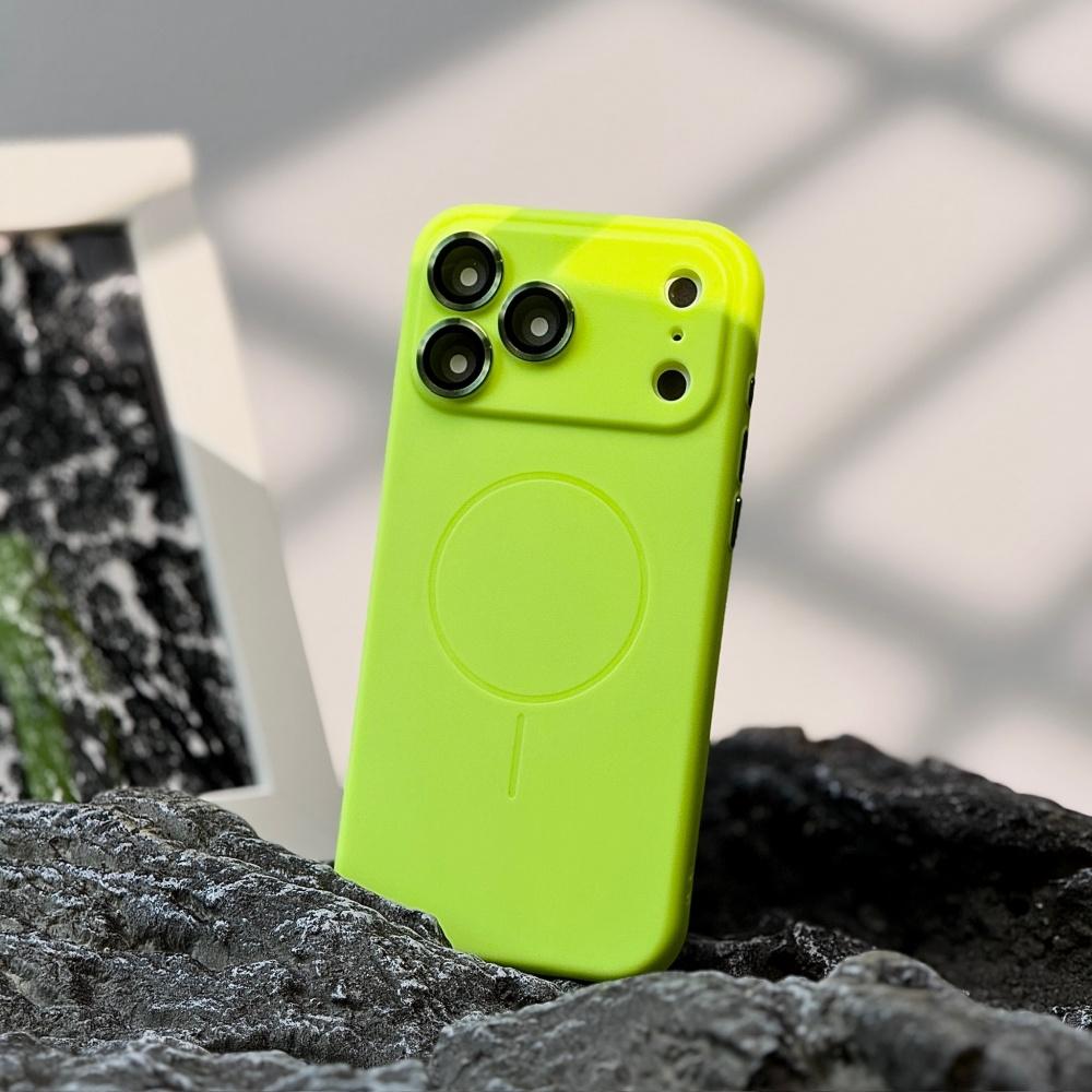 

Luxury Fluorescence Silicone For Magsafe Case for iPhone 17 Air 16 15 14 13 12 Pro Max Plus 11 Candy Color Soft Magnetic Cover iPhone 15 Pro Max