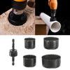5Pcs Woodworking Opener Hole Saw Bit Cutting Drilling Tool Set With Round Saw For Gypsum Board Wood Opening Accessories