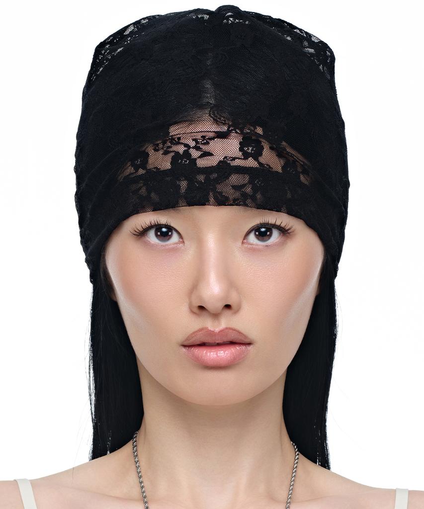 EIREVE Lace See-Through Beanie (Black)