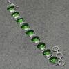 Green Amethyst Oval Shape Gemstone Bracelet Adjustable Link Handmade Jewelry 8"