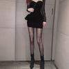 New Fashion Women Pantyhose Tights Sexy Stocking Bow Knot Tight for Ladies Black and White Thin Transparent Socks