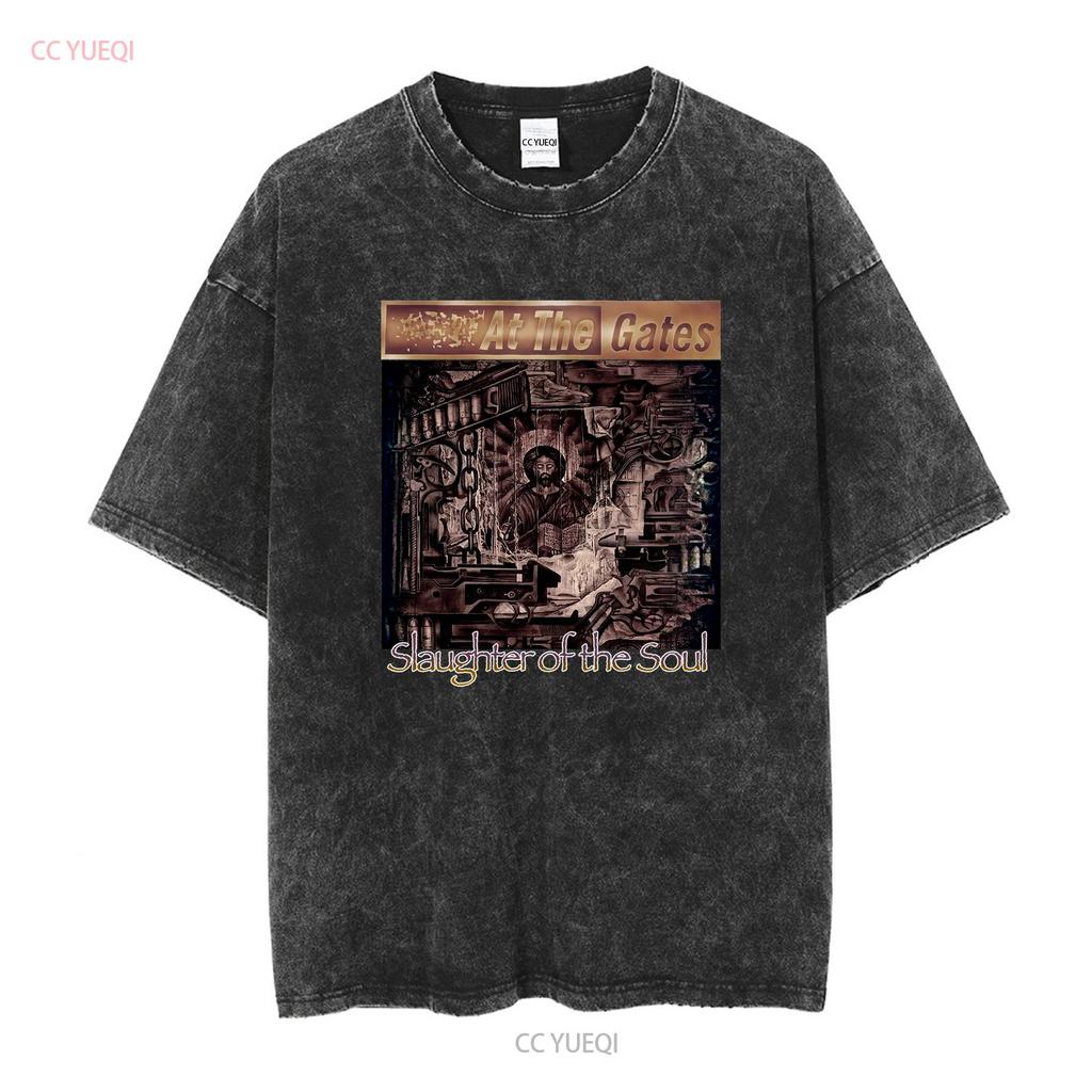 At the Gates Slaughter of Soul Rare Death Metal Band T Shirt L vintage Washed Stylish fashion designer clothes Breathable