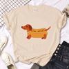 Dachshund T-shirts Women Manga T Shirt Female Funny Y2k 2000s Clothing