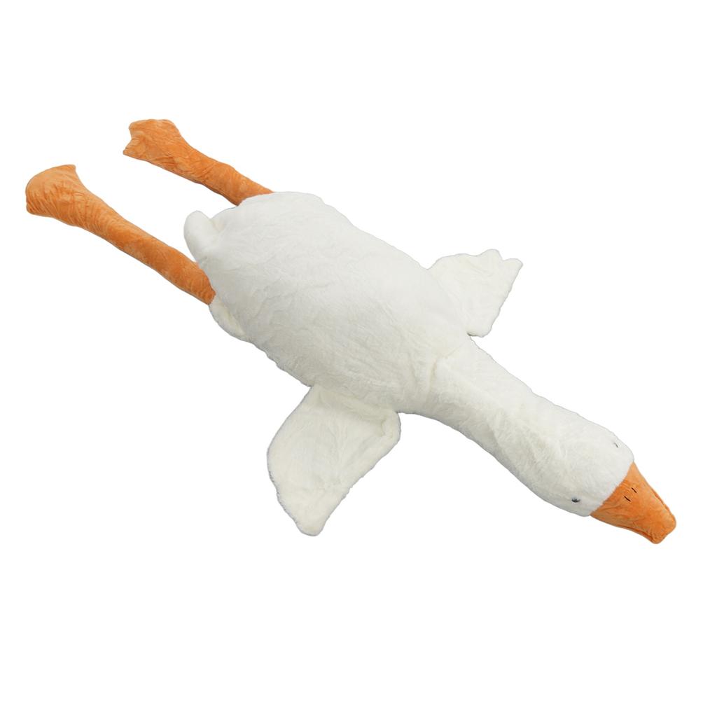 Stuffed Animal Toy Big White Goose Shape Simulation Design Cute Beautiful Soft Comfortable Plush
