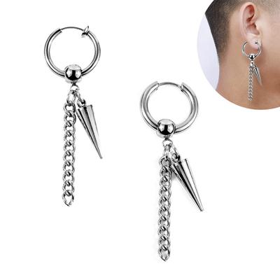Bts Titan-Ohrringe, flacher Kegelton, trendlose Ohr- und Ohrringe, gefälschte Ohrschnalle, Ohrclip für Männer und Frauen
