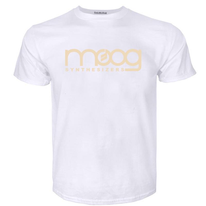 Men Cotton Tshirt Black Teeshirt Moog Synthesizer Boneck Tee MOOG BRAND Tshirt Male TOPS